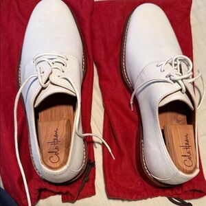 Cole Haan Men's White Leather Oxfords